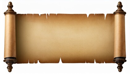 old paper scroll or parchment isolated