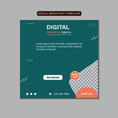 Social Media Post Template Vector Design