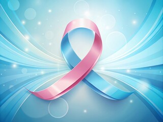 World Infertility Awareness Month Design with Blue and Pink Ribbon for Awareness Campaign