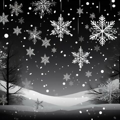  winter snowflakes falling animation