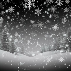  winter snowflakes falling animation
