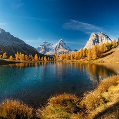 scenic view of lagh da saoseo lake against mountain range