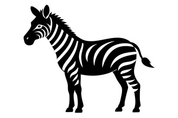 Zebra Silhouette | isolated vector silhouette illustration on white background