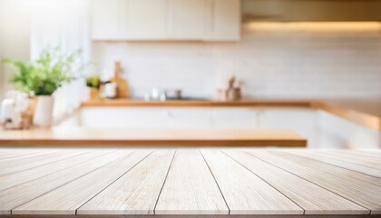 white table background over blur bokeh light for product display white wood desk counter shelf surface backdrop empty wooden table top over blur kitchen room background for food banner