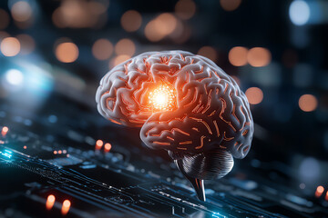 Exploring the intersection of neuroscience and technology a visualization of the human brain as a data processing hub