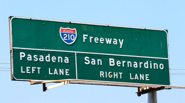 Los Angeles, California: Freeway Interstate 210 (The Foothill Freeway) Entrance sign