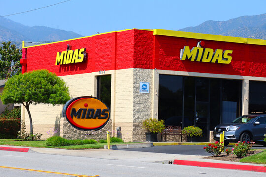 Monrovia (LA County), California &ndash; May 19, 2024: MIDAS Auto Repair, Oil Changes, Brakes and Tires