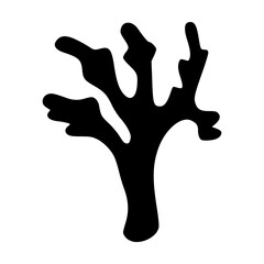 Obraz premium Simple vector illustration of coral, perfect for ocean-themed designs, marine life concepts, or underwater graphics with a clean, minimalist style.