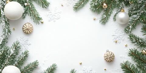 White backgraund for Christmas and New Year celebration 