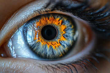 Close-up of a human eye iris
