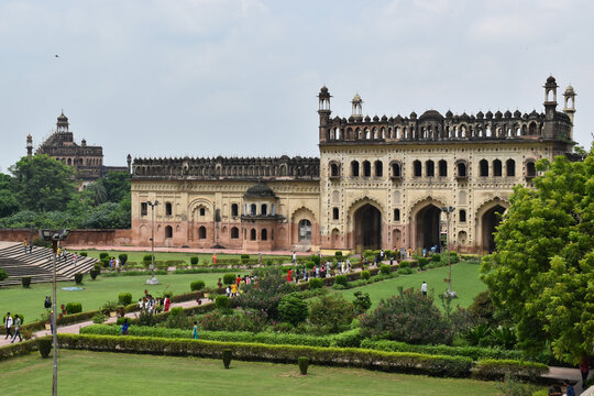 Lucknow, Uttar Pradesh (India): August 28, 2021- Close view of Bara Imambara