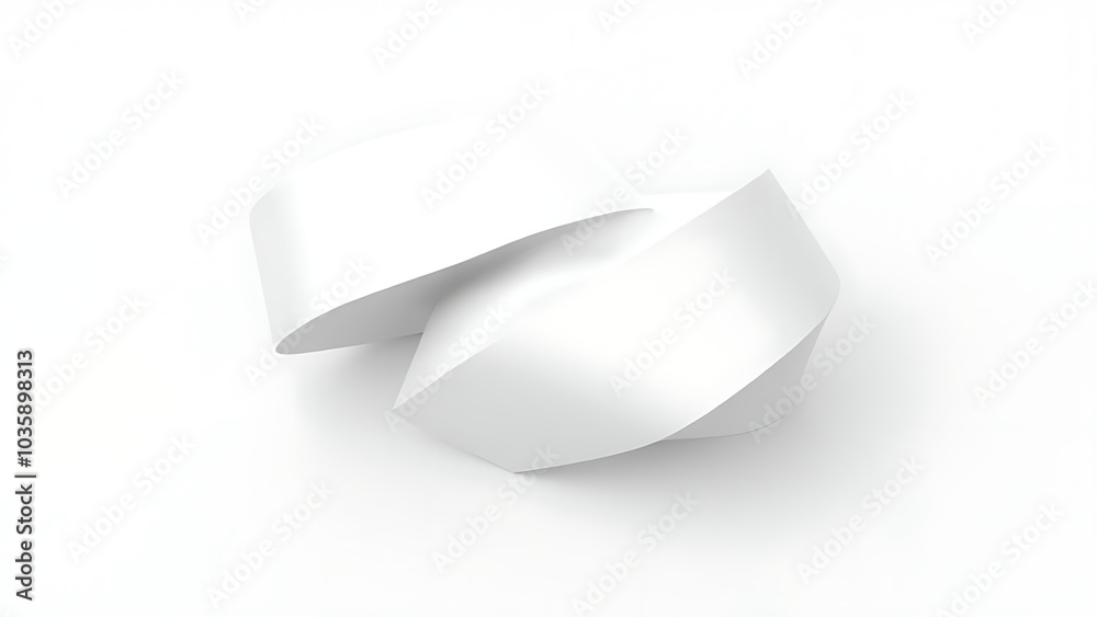 Leinwandbilder Minimalist geometric design rendered in 3D using generative AI on a clean white background.