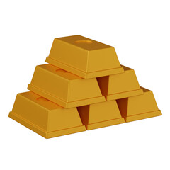 3d render   Gold Bars   illustration