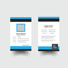 Professional Identity Card Template Vector for Employee, Corporate id card, Office ID Card Template

