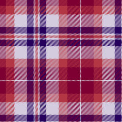 Tartan plaid texture pattern for textile, garments, fabric print, background and wallpaper. Seamless vector design.