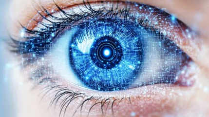 Human Eye with Digital Interface   Technology Concept