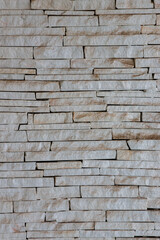 White stone wall, stacked slabs walls stone