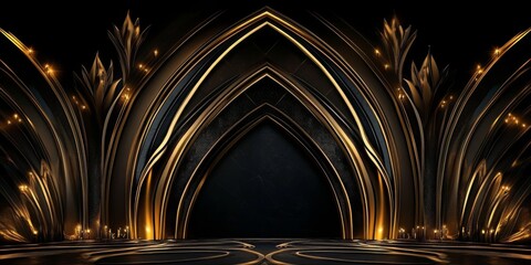 A stunning representation of Great Gatsby themes through modern abstract art deco design.