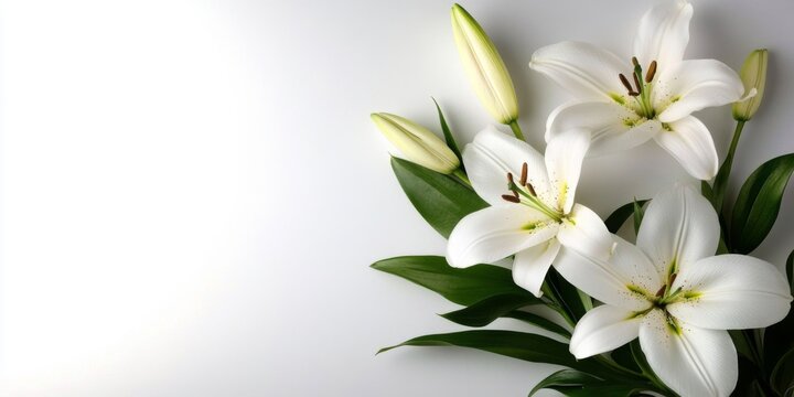 Elegant funeral program design featuring a serene white background.
