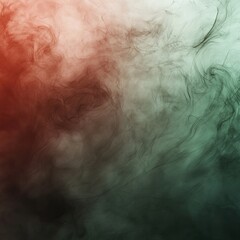 Fototapeta premium Abstract Minimalist Background with Faint Smoke (Green and Red)