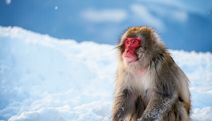 Fototapeta premium red and white monkey