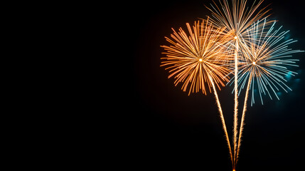 Fototapeta premium Firework on a Blank Background – Vibrant Celebration and Festive Display