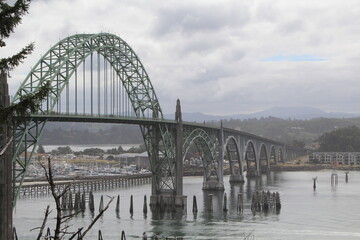 Newport, Oregon city harbour bridge