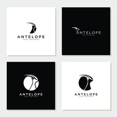 antelope animal vector logo design icon collection © arif