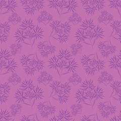 Cute hand drawn floral seamless pattern background