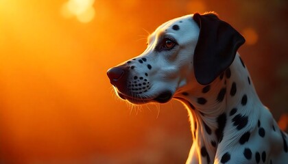 Dalmatian Dog in Studio Background