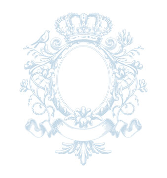 Vintage Wedding monogram. Frame vintage logo wedding bordor