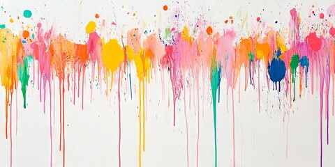 Fototapeta premium Abstract Dripping Paint Art - Colorful & Expressive
