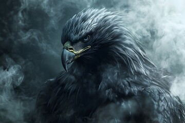 Obraz premium humanoid muscular eagle with wings, fantasy creature warrior,. representing strength and power