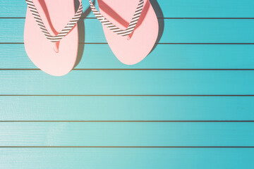 Pink flip flops