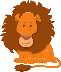 cute cartoon liona wild nimal character