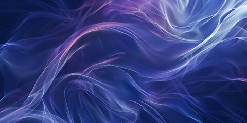 Fototapeta premium Abstract dark purple and blue swirling waves in a dynamic flowing pattern, representing fluid energy and motion.