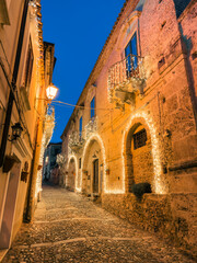 Fototapeta premium The Streets Of An Old Town During Christmas 