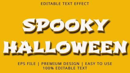 Editable text effect Halloween, Spooky text style . Spooky Halloween theme editable text effect