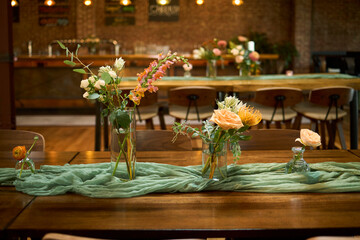 Bouquet of beautiful dramatic flowers.