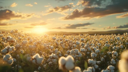 Behold nature's cotton pod, a delicate bloom in a verdant field. Its soft, organic texture exudes purity, a testament to sustainable farming practices.