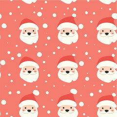 Illustration of Christmas seamless patterns with santa