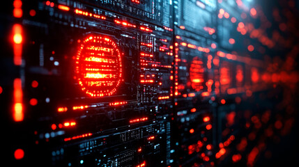 Obraz premium System hacked alert after cyber attack on computer network. Generative AI