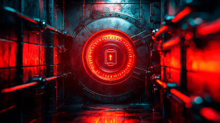 Ciber security. Protection and privacy concept. Generative AI