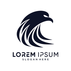Eagle head symbol logo template vector illustration design with creative concept
