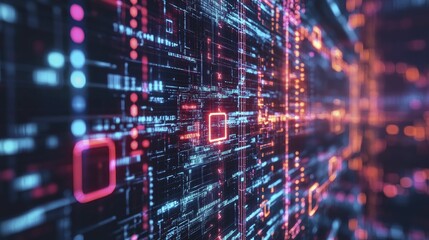 A futuristic view of blockchain in trade, sleek digital interface, minimalist style