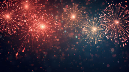 Fototapeta premium Sparkling New Year’s Eve Celebration Fireworks and Glittering Abstract Background for Festive Occasion