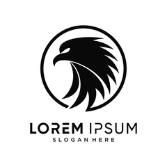 Eagle head symbol logo template vector illustration design with creative concept