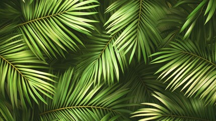 Illustration of palm leaves suitable for photo wallpapers frescoes and murals Perfect for enhancing interior spaces with a tropical touch