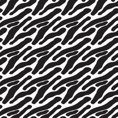 Animal Print Seamless Repeat Pattern in Black and White