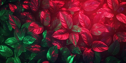 Romantic backdrop featuring leaves with a selective focus effect, Leafy romantic backdrop with selective focus effect